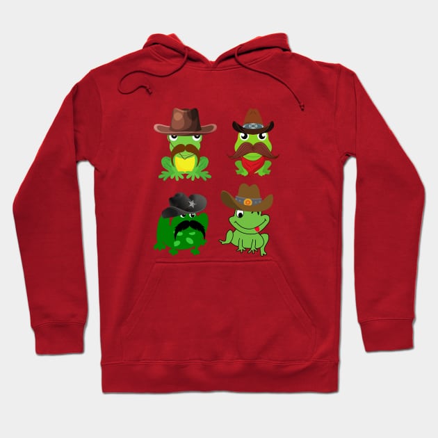 Cowboy Frog Hoodie by Unique Treats Designs